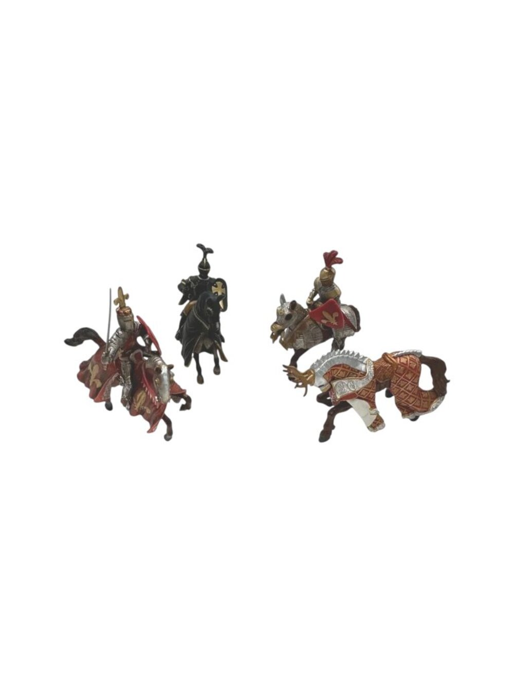 Schleich Lot 7 Medieval Knights Horse Crusades 3 Figures 4 Horses